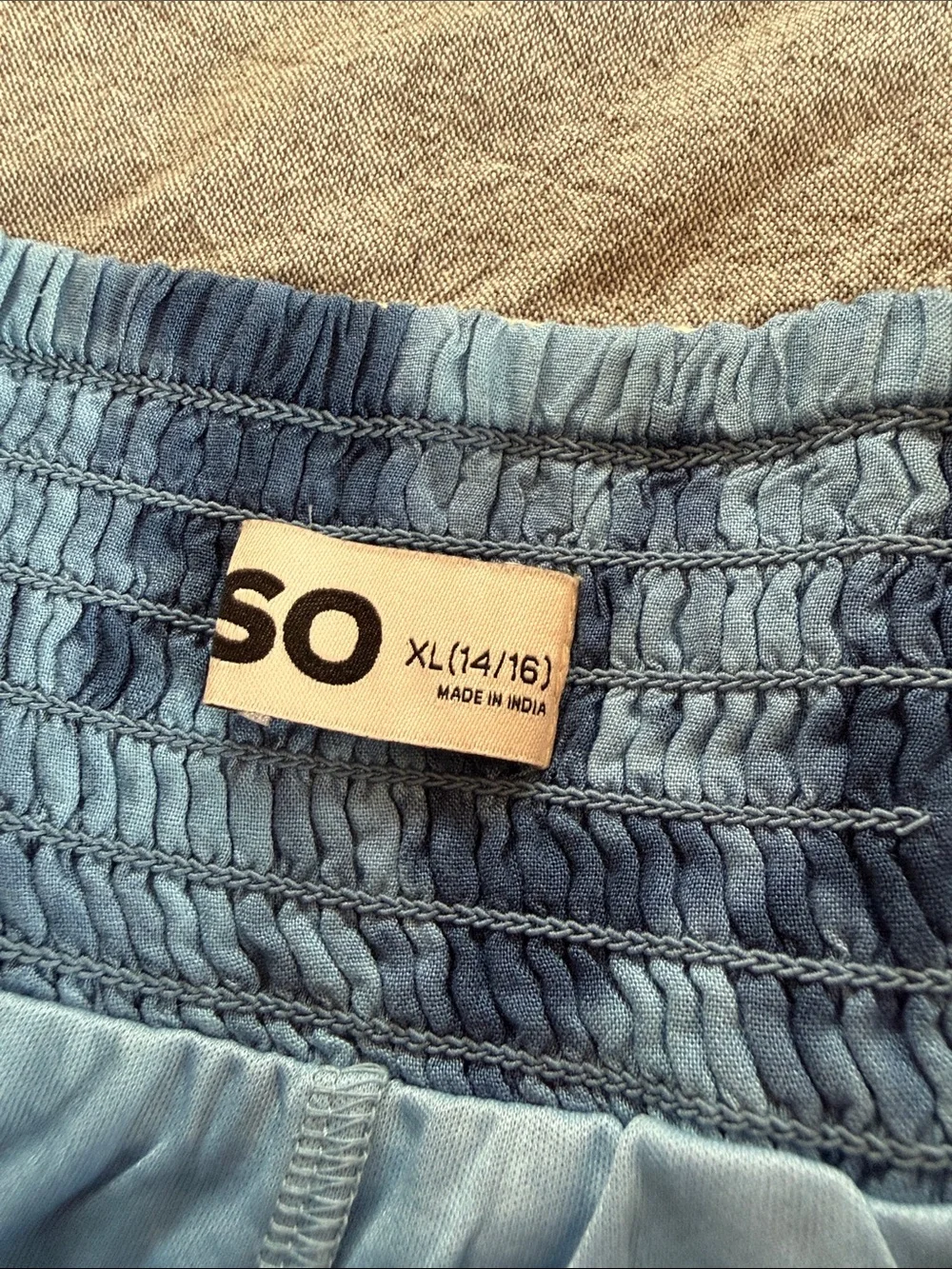 SO Blue Tie-Dye Tiered Mini Skirt